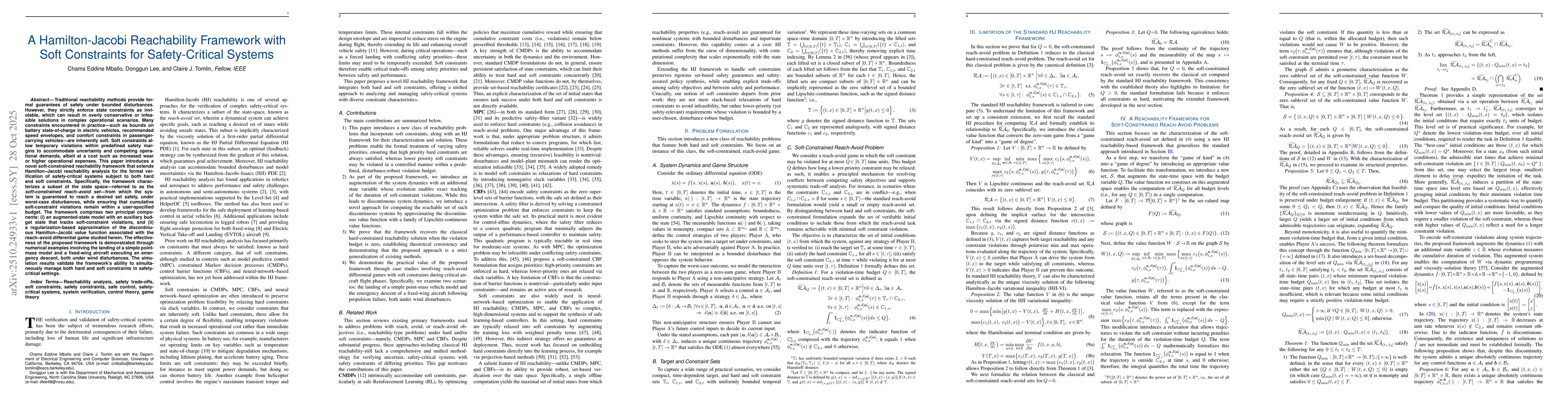 Thumbnail for A Hamilton-Jacobi Reachability Framework with Soft Constraints for
  Safety-Critical Systems