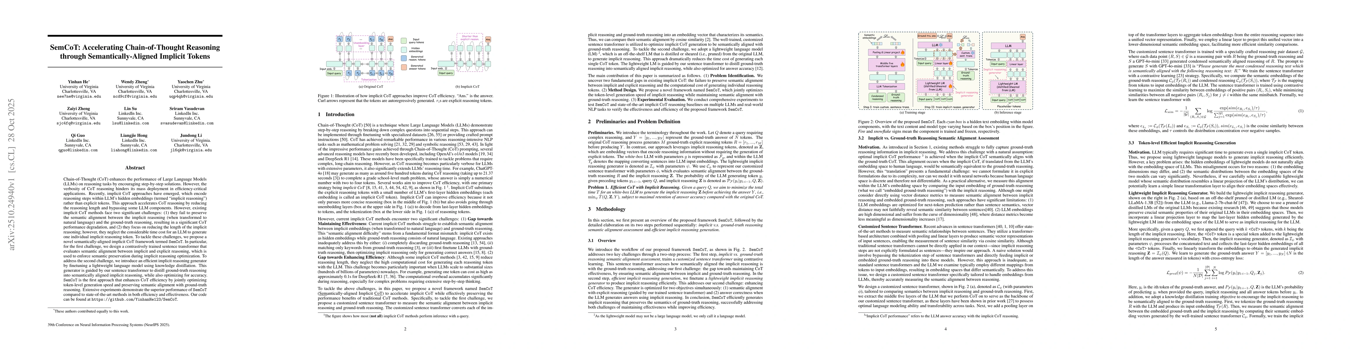 Thumbnail for SemCoT: Accelerating Chain-of-Thought Reasoning through
  Semantically-Aligned Implicit Tokens