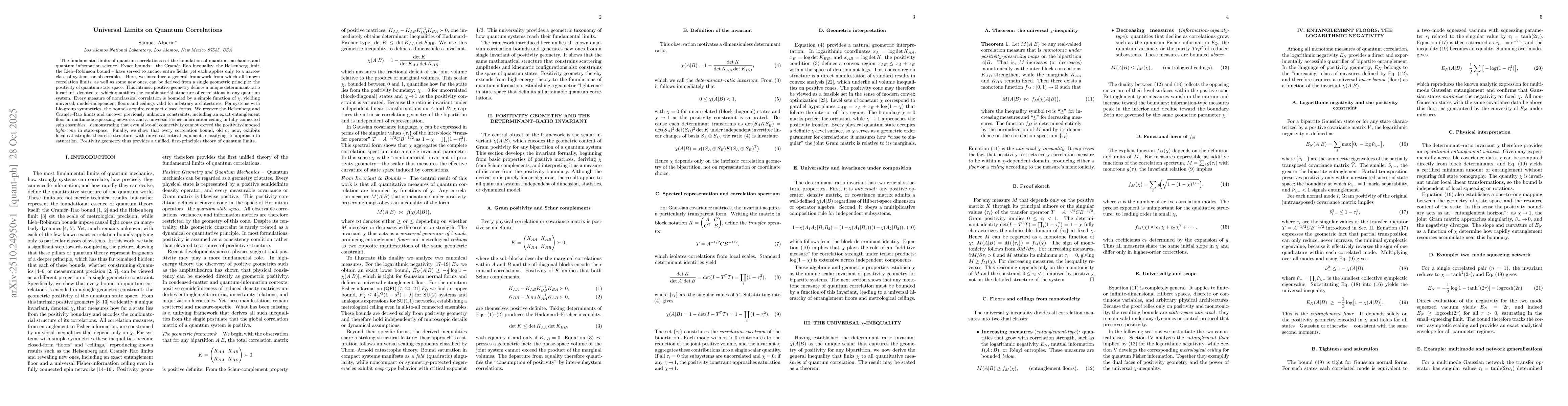 Thumbnail for Universal Limits on Quantum Correlations