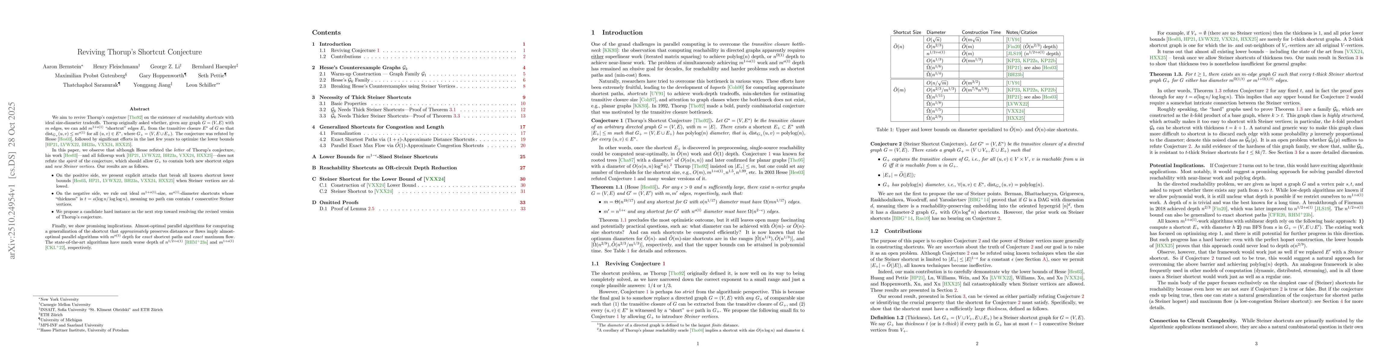 Thumbnail for Reviving Thorup's Shortcut Conjecture