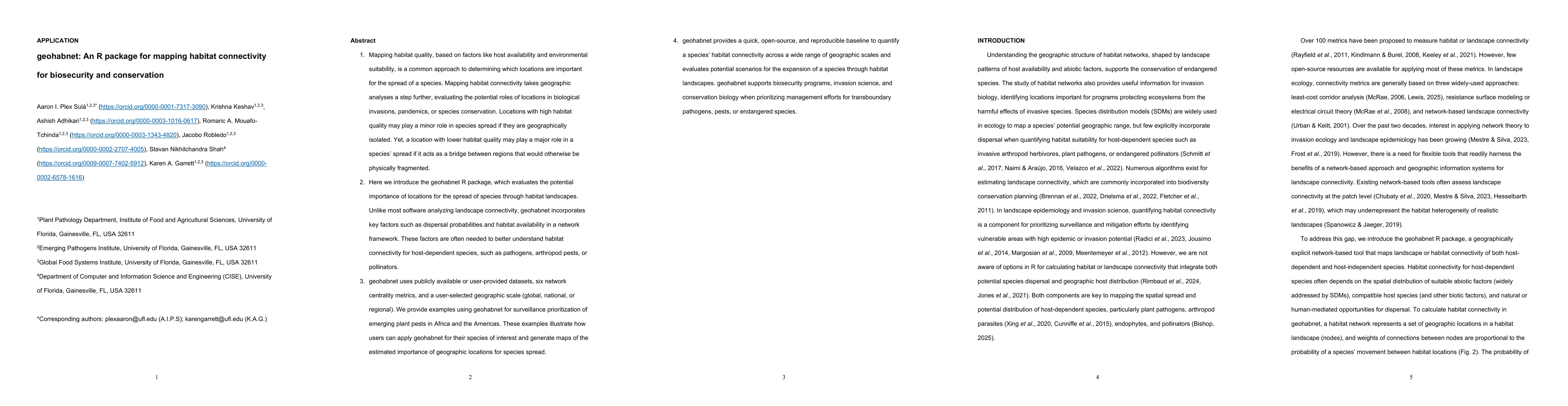 Thumbnail for geohabnet: An R package for mapping habitat connectivity for biosecurity
  and conservation