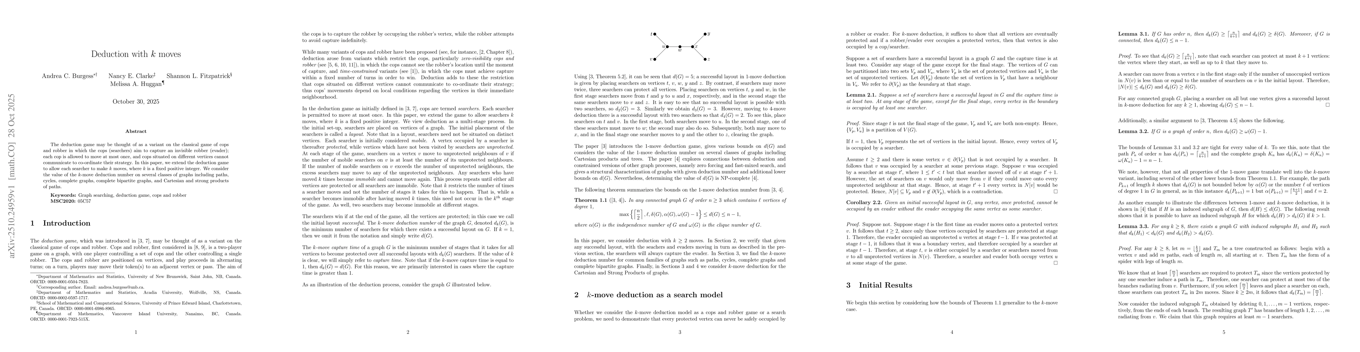 Thumbnail for Deduction with $k$ moves