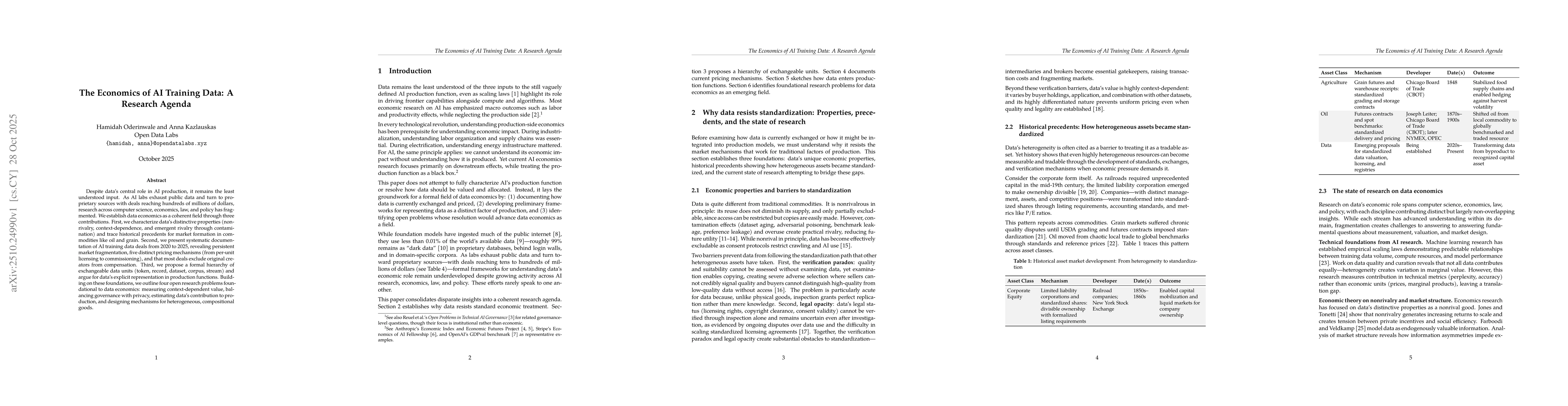 Thumbnail for The Economics of AI Training Data: A Research Agenda