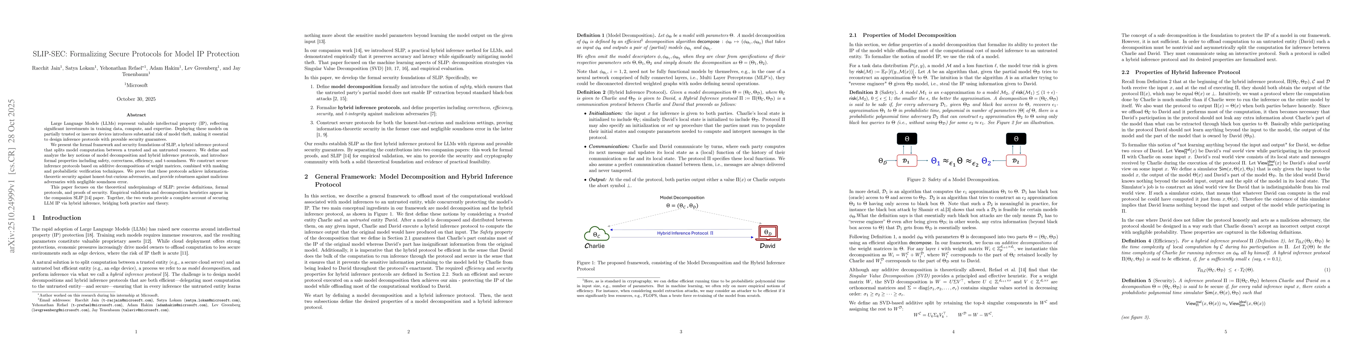 Thumbnail for SLIP-SEC: Formalizing Secure Protocols for Model IP Protection