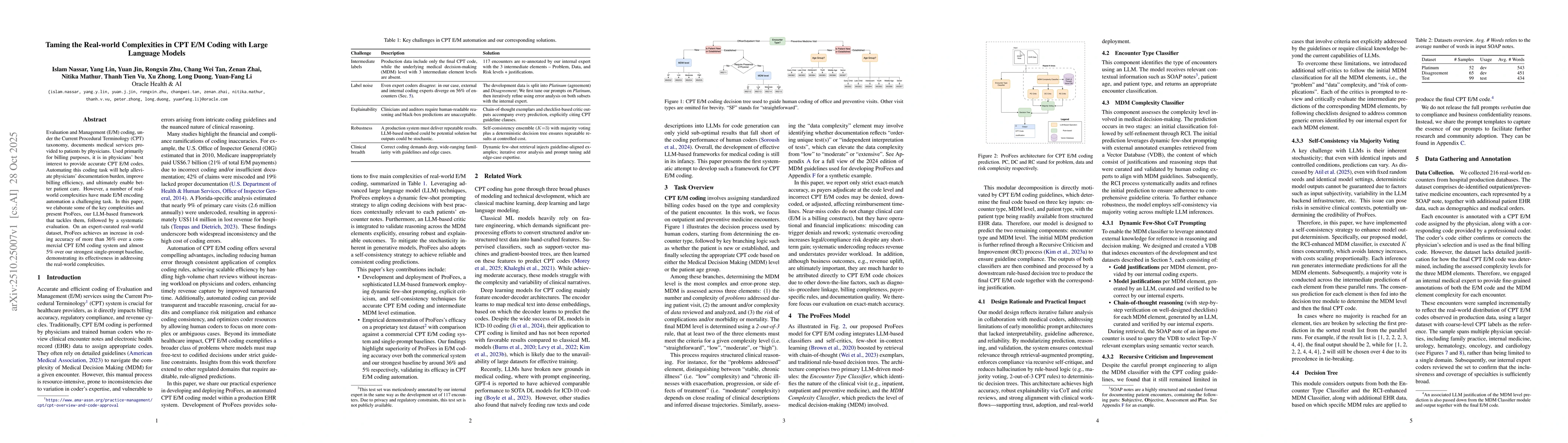 Thumbnail for Taming the Real-world Complexities in CPT E/M Coding with Large Language
  Models