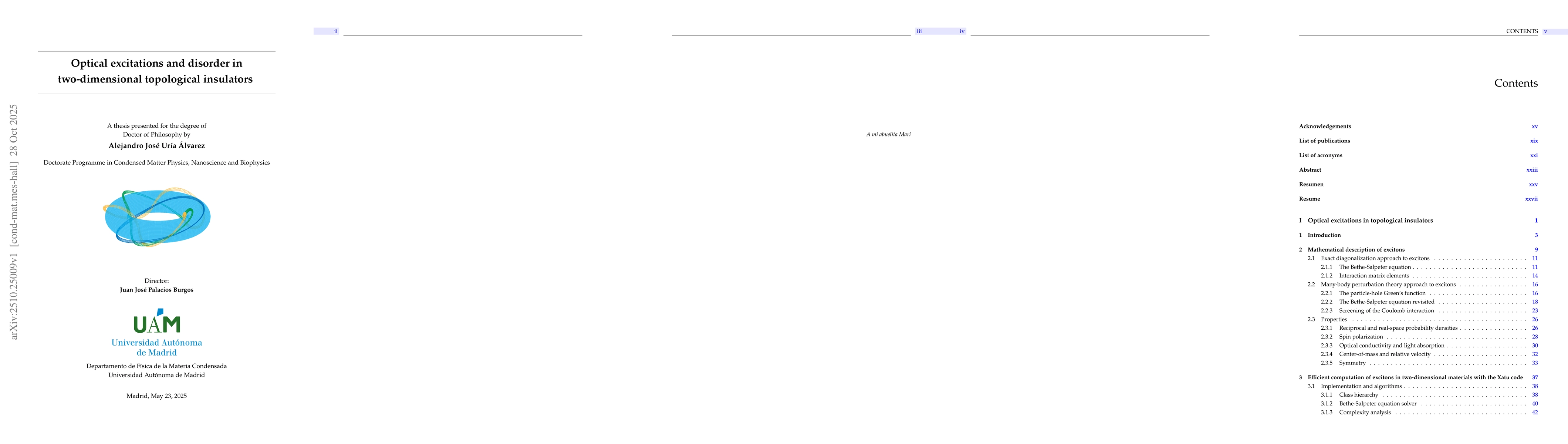 Thumbnail for Optical excitations and disorder in two-dimensional topological
  insulators