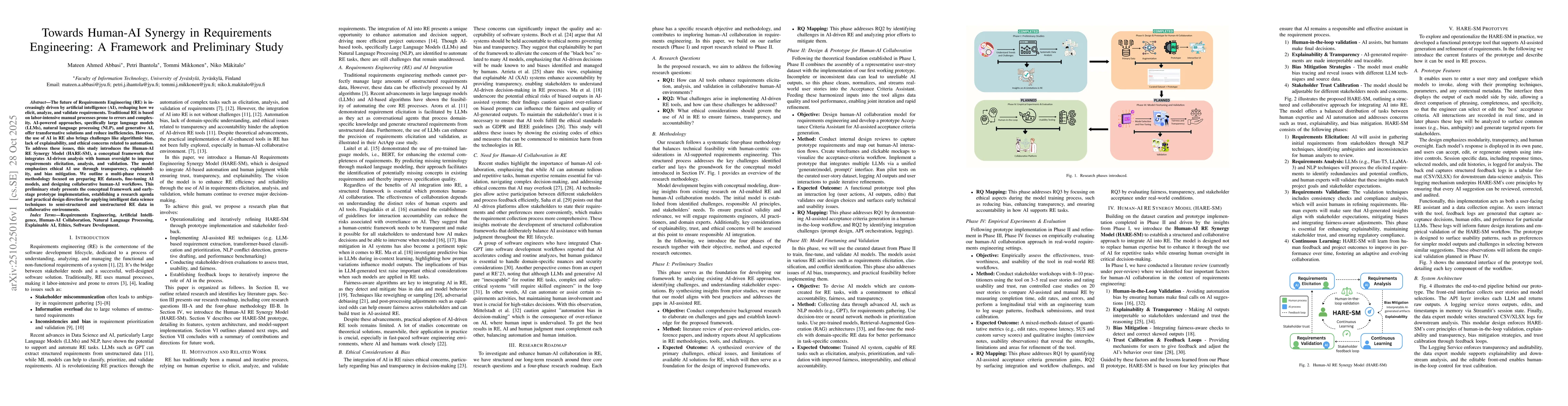 Thumbnail for Towards Human-AI Synergy in Requirements Engineering: A Framework and
  Preliminary Study