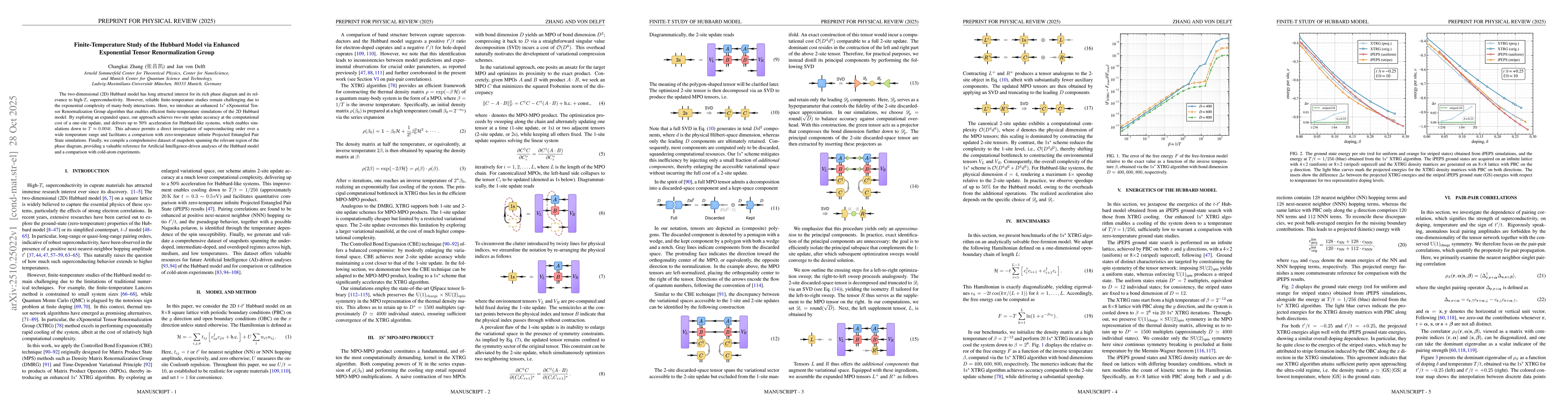 Thumbnail for Finite-Temperature Study of the Hubbard Model via Enhanced Exponential
  Tensor Renormalization Group