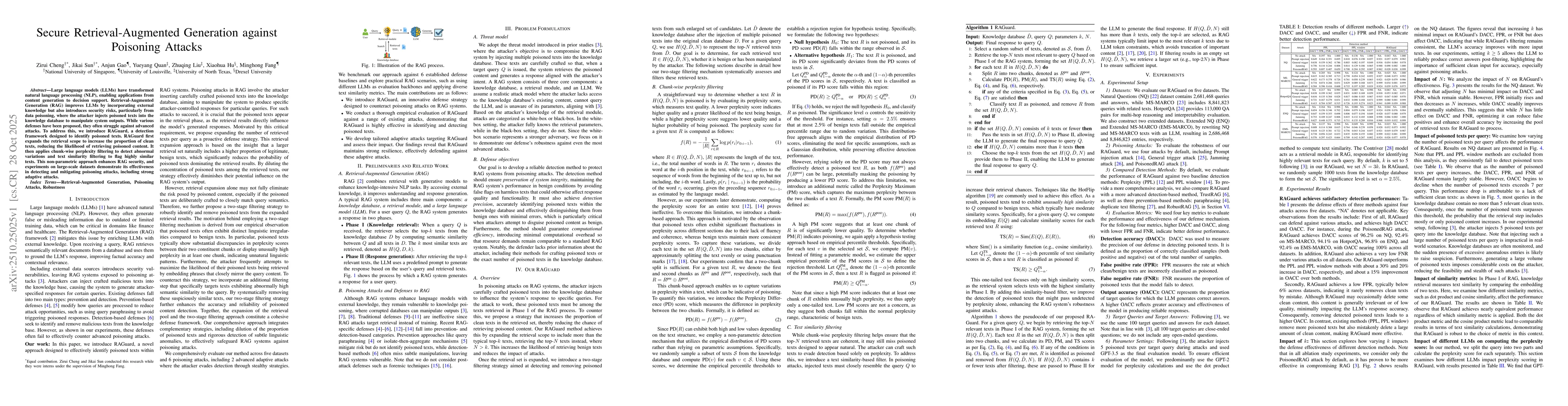 Thumbnail for Secure Retrieval-Augmented Generation against Poisoning Attacks