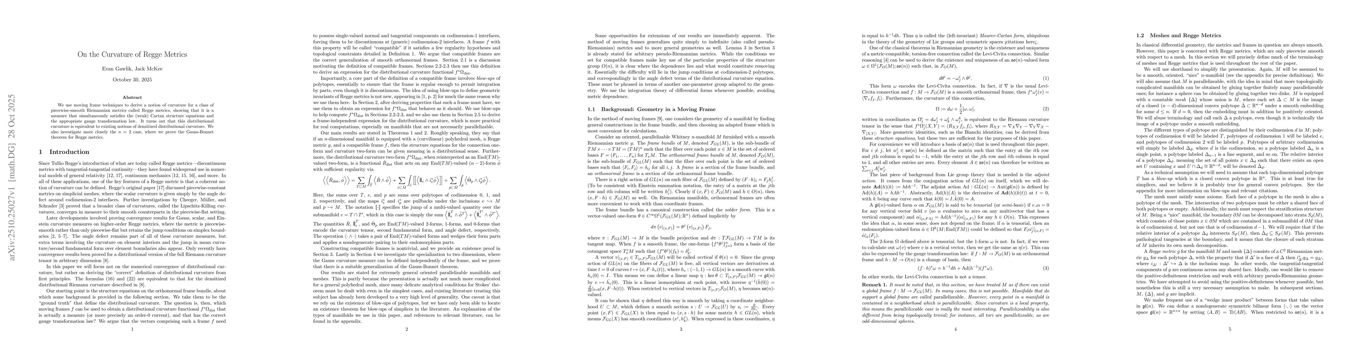 Thumbnail for On the Curvature of Regge Metrics