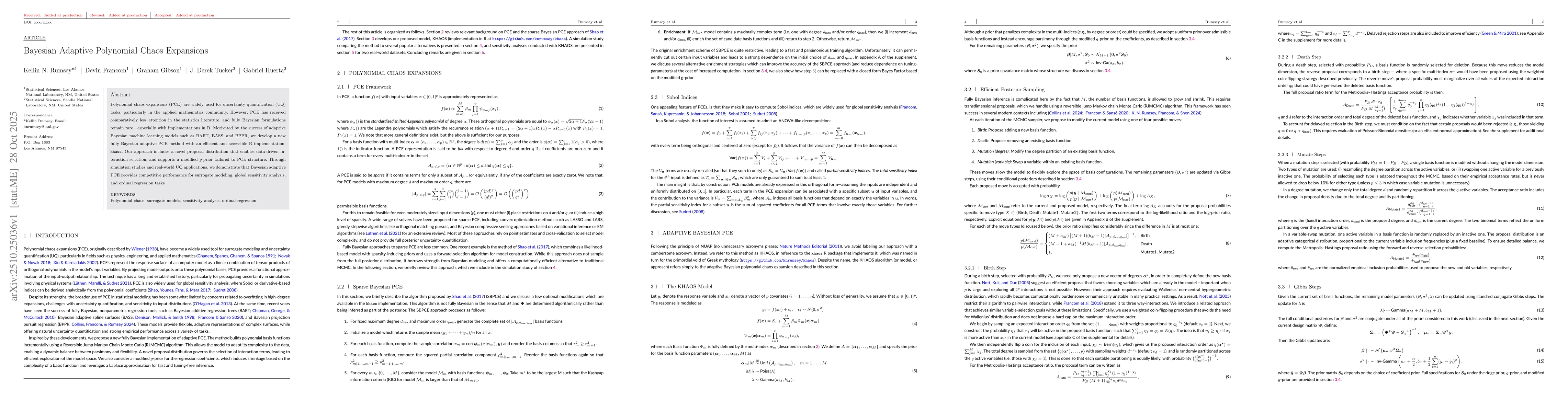 Thumbnail for Bayesian Adaptive Polynomial Chaos Expansions