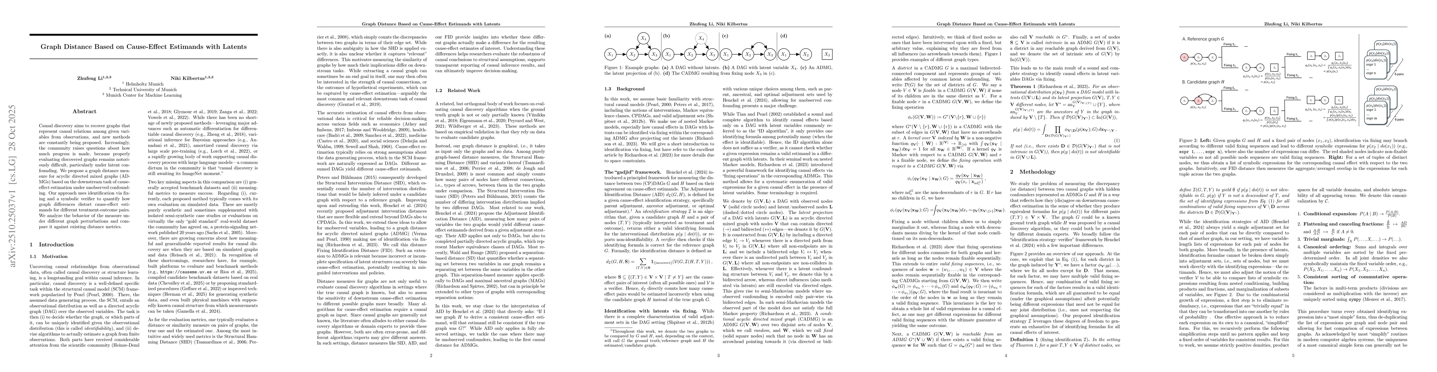 Thumbnail for Graph Distance Based on Cause-Effect Estimands with Latents