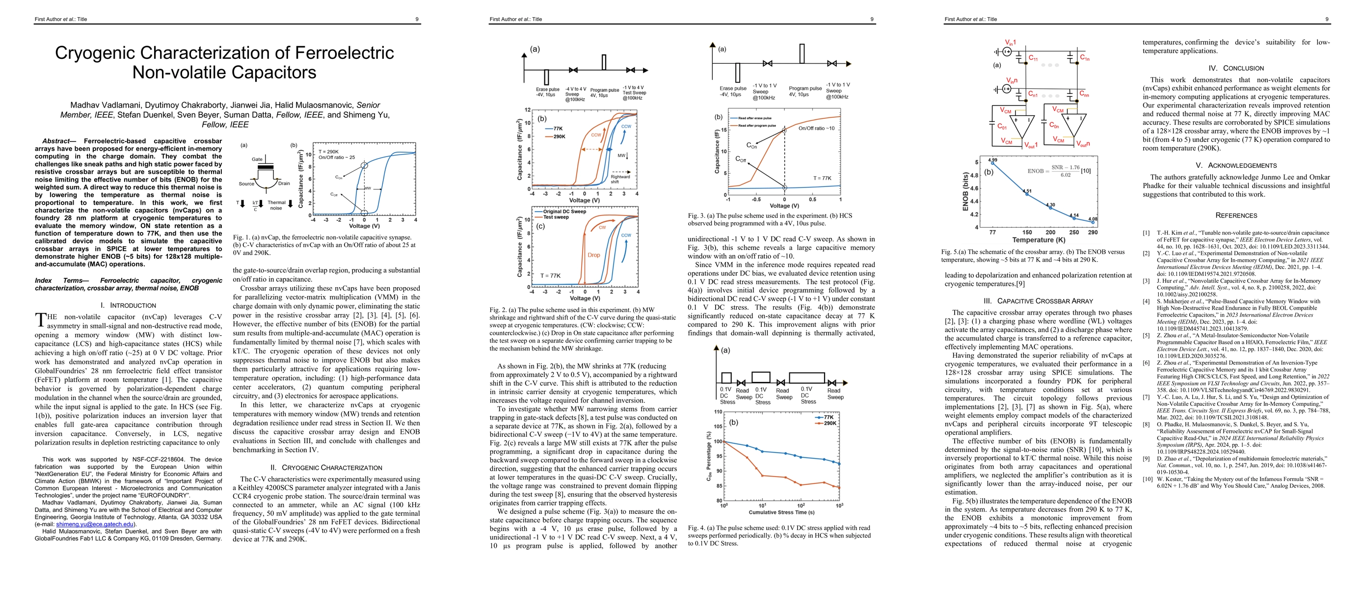 Thumbnail for Cryogenic Characterization of Ferroelectric Non-volatile Capacitors
