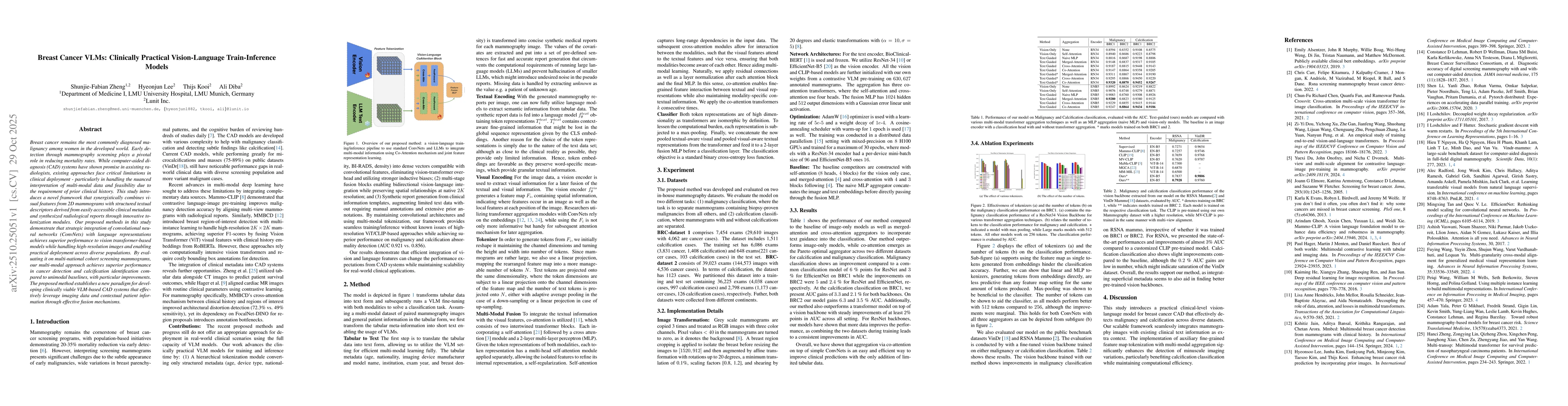Thumbnail for Breast Cancer VLMs: Clinically Practical Vision-Language Train-Inference
  Models