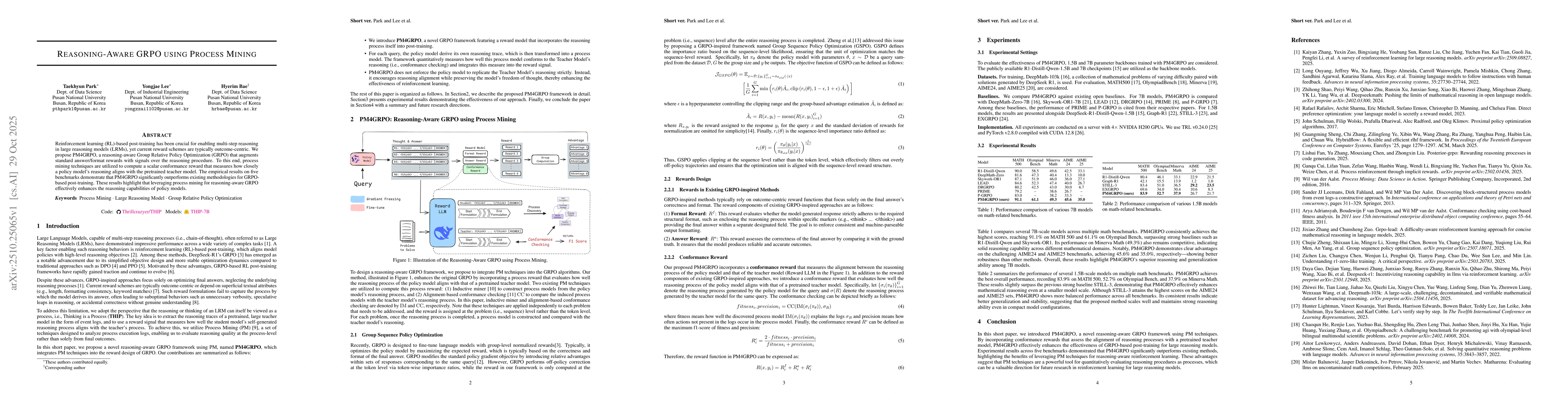Thumbnail for Reasoning-Aware GRPO using Process Mining