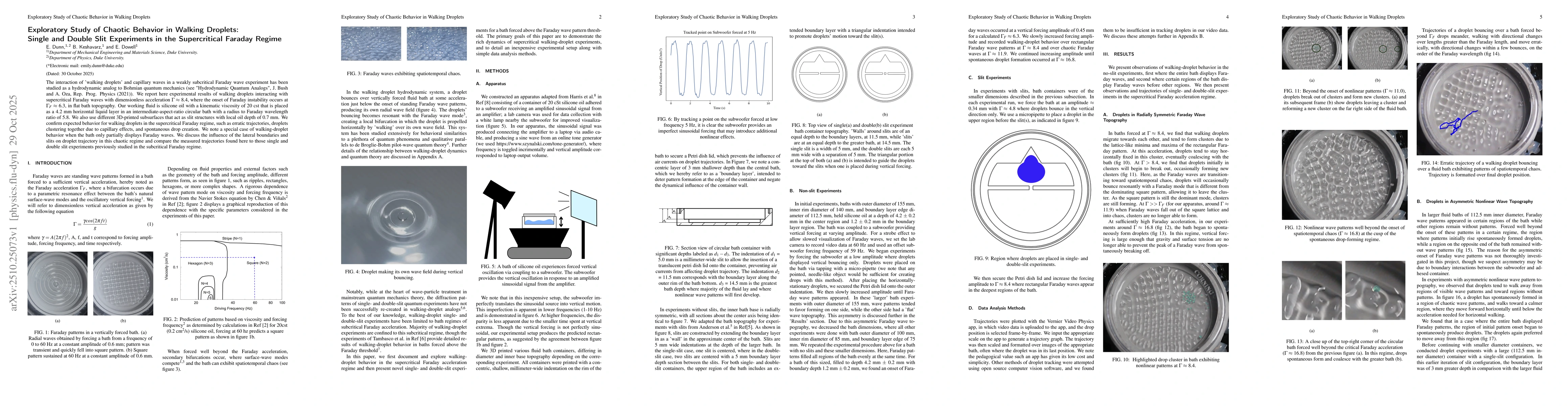 Thumbnail for Exploratory Study of Chaotic Behavior in Walking Droplets