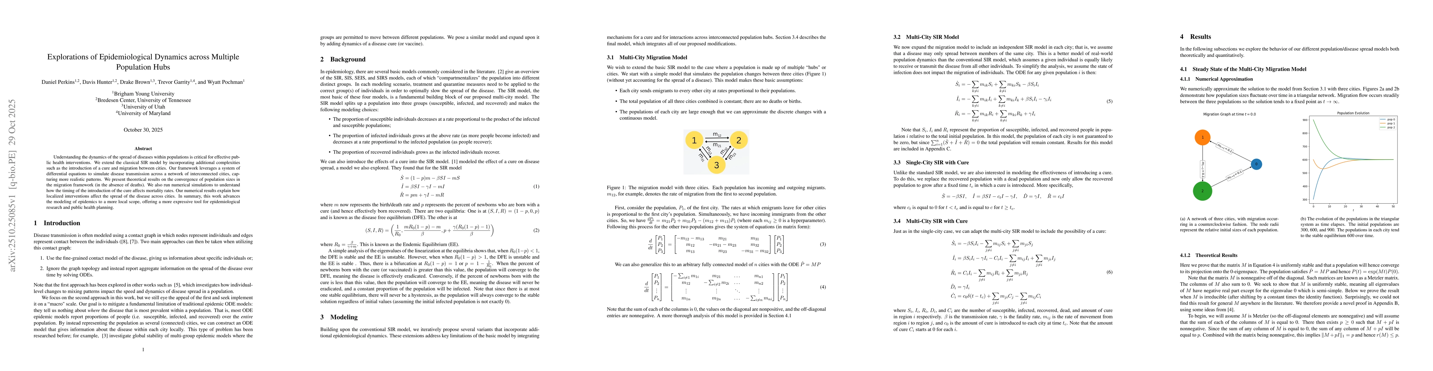Thumbnail for Explorations of Epidemiological Dynamics across Multiple Population Hubs