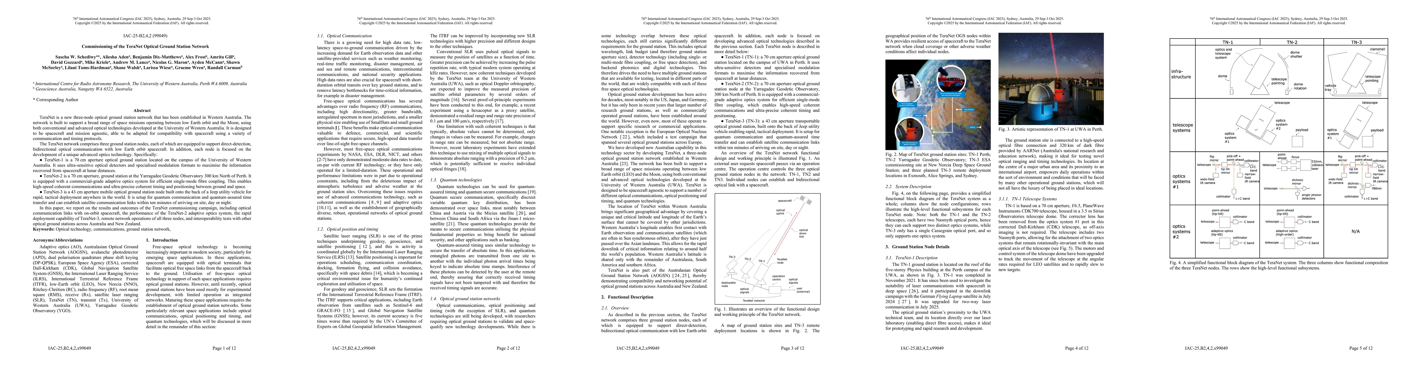 Thumbnail for Commissioning of the TeraNet Optical Ground Station Network