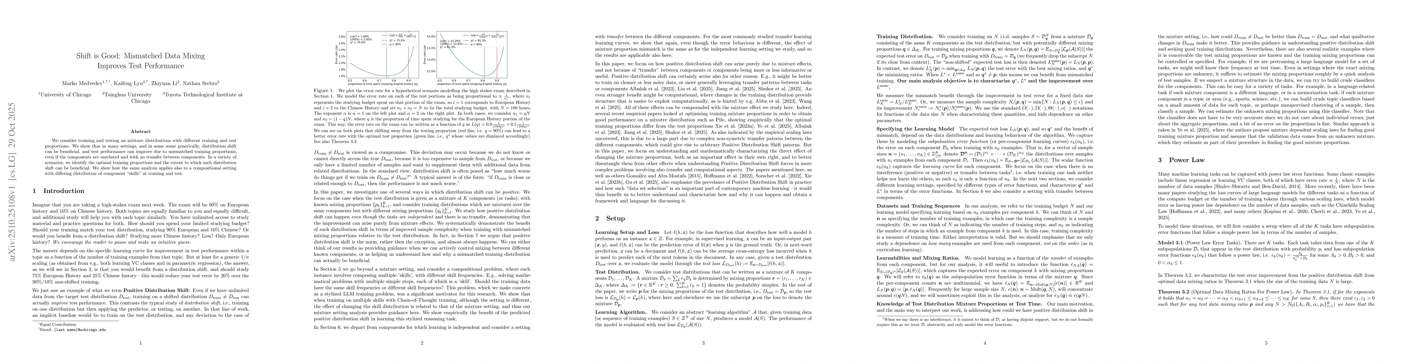 Thumbnail for Shift is Good: Mismatched Data Mixing Improves Test Performance