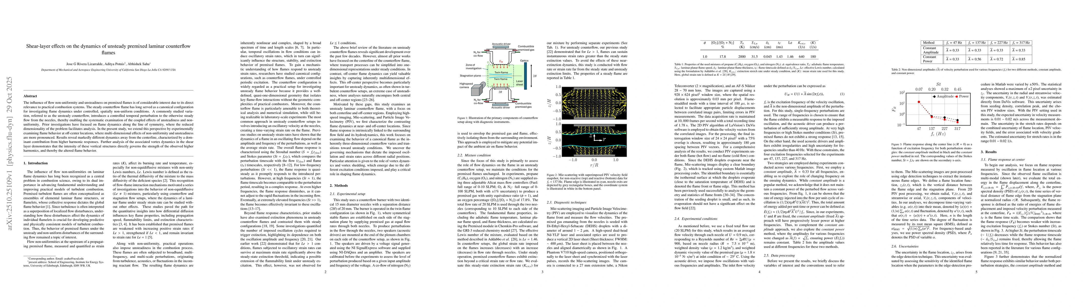 Thumbnail for Shear-layer effects on the dynamics of unsteady premixed laminar
  counterflow flames