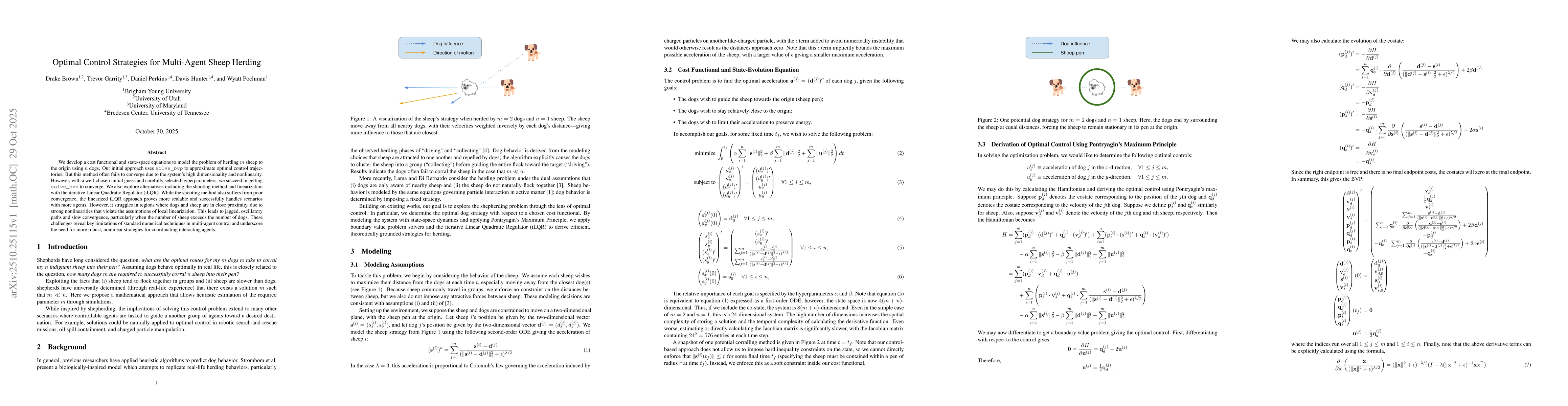 Thumbnail for Optimal Control Strategies for Multi-Agent Sheep Herding