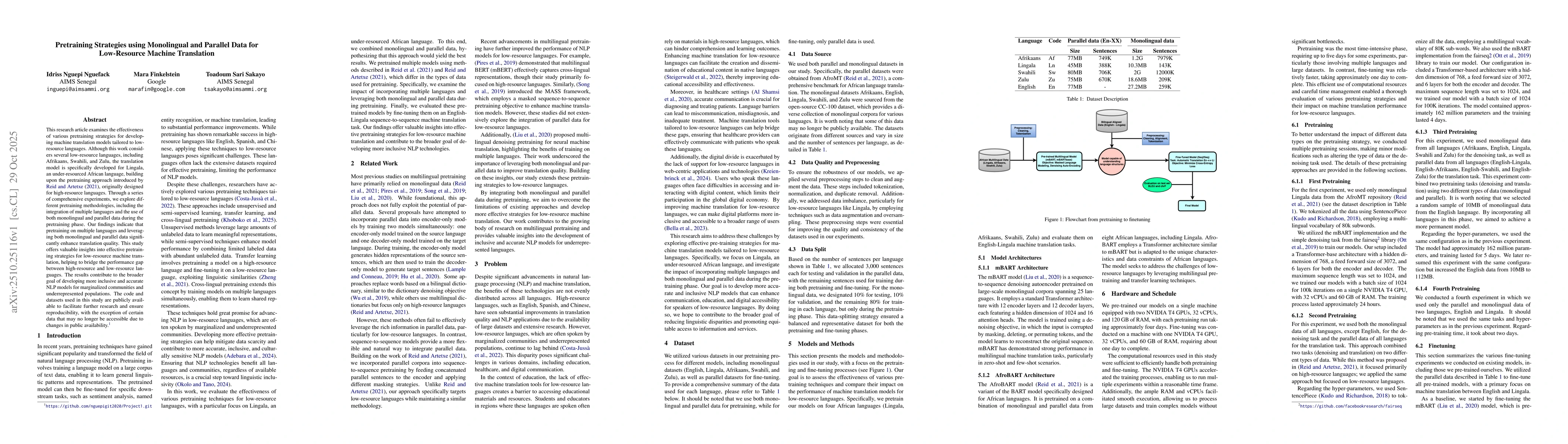 Thumbnail for Pretraining Strategies using Monolingual and Parallel Data for
  Low-Resource Machine Translation