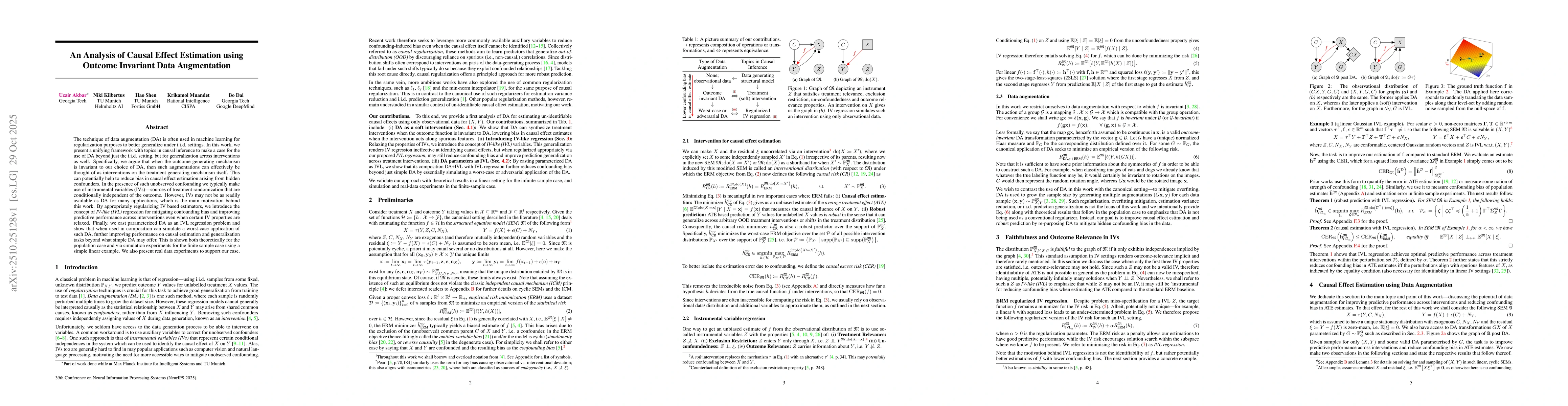 Thumbnail for An Analysis of Causal Effect Estimation using Outcome Invariant Data
  Augmentation
