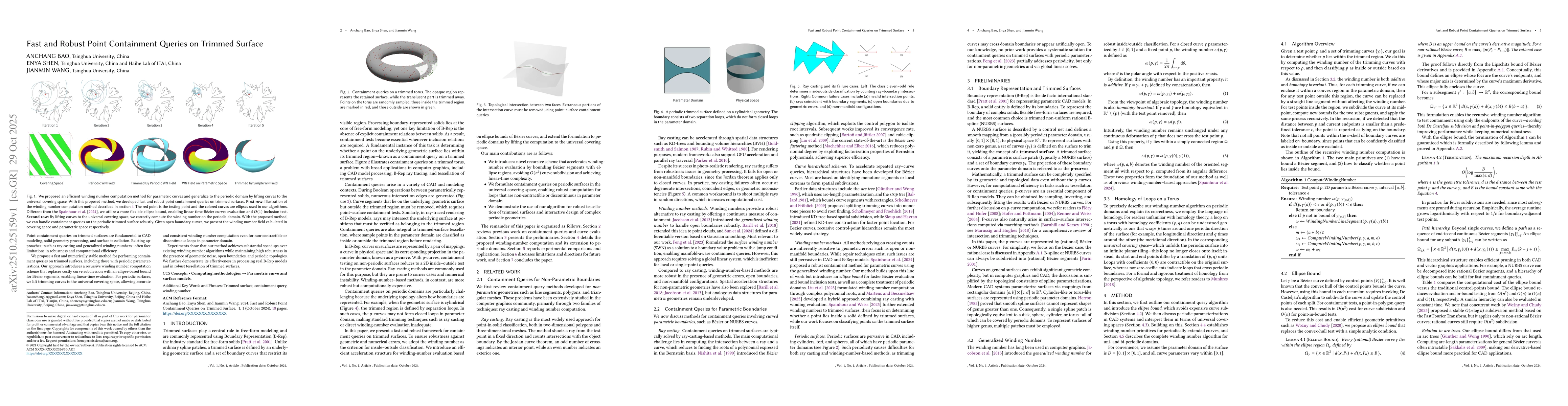 Thumbnail for Fast and Robust Point Containment Queries on Trimmed Surface