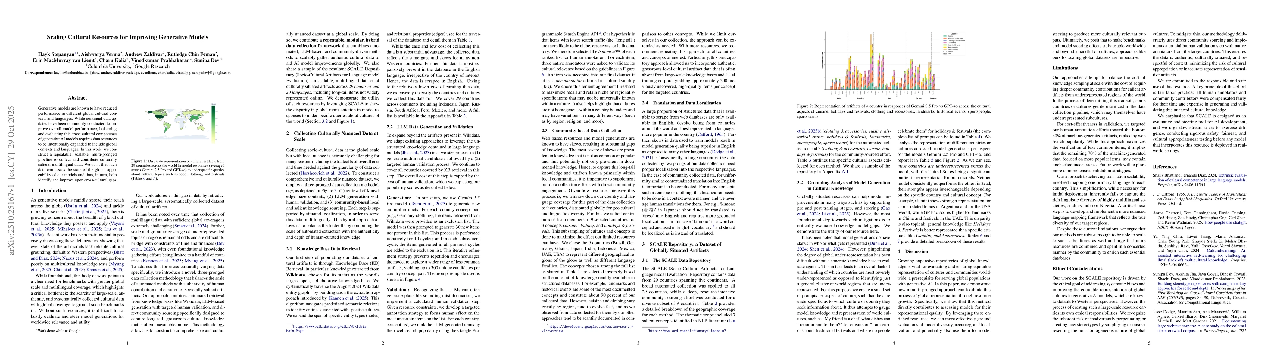 Thumbnail for Scaling Cultural Resources for Improving Generative Models