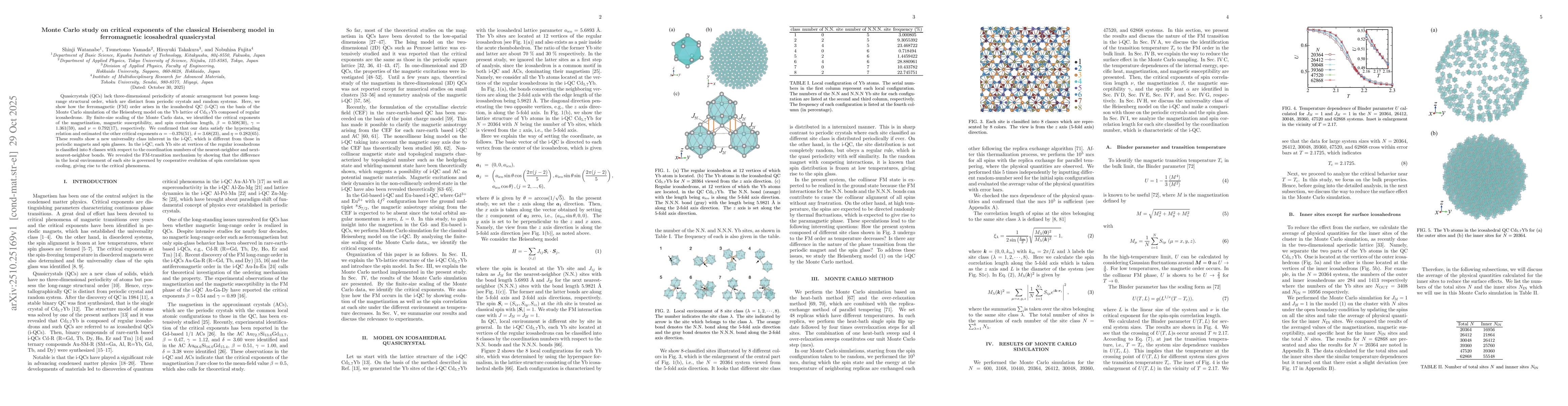 Thumbnail for Monte Carlo study on critical exponents of the classical Heisenberg
  model in ferromagnetic icosahedral quasicrystal