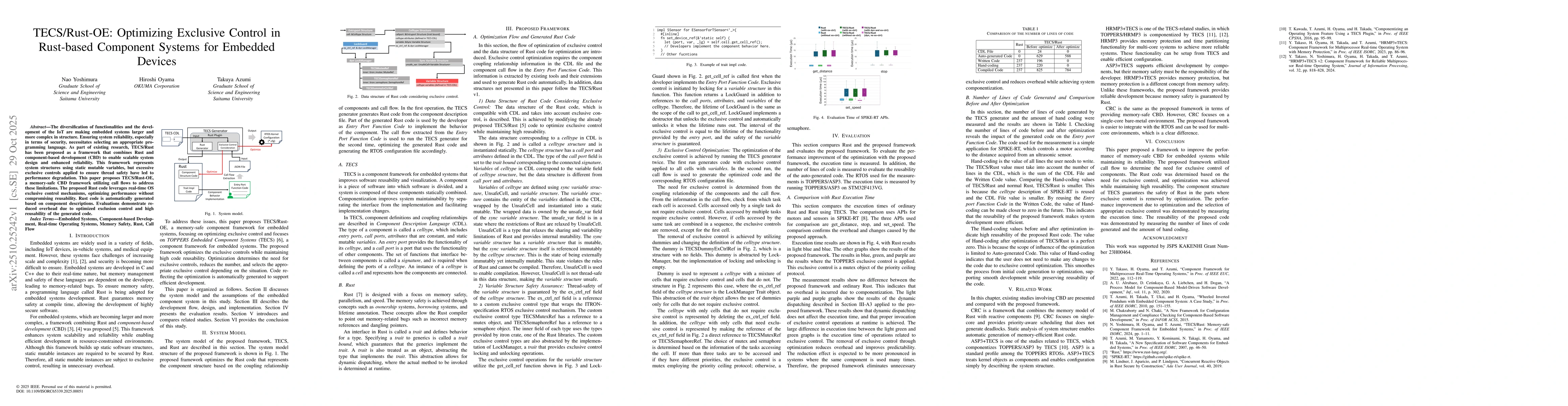 Thumbnail for TECS/Rust-OE: Optimizing Exclusive Control in Rust-based Component
  Systems for Embedded Devices