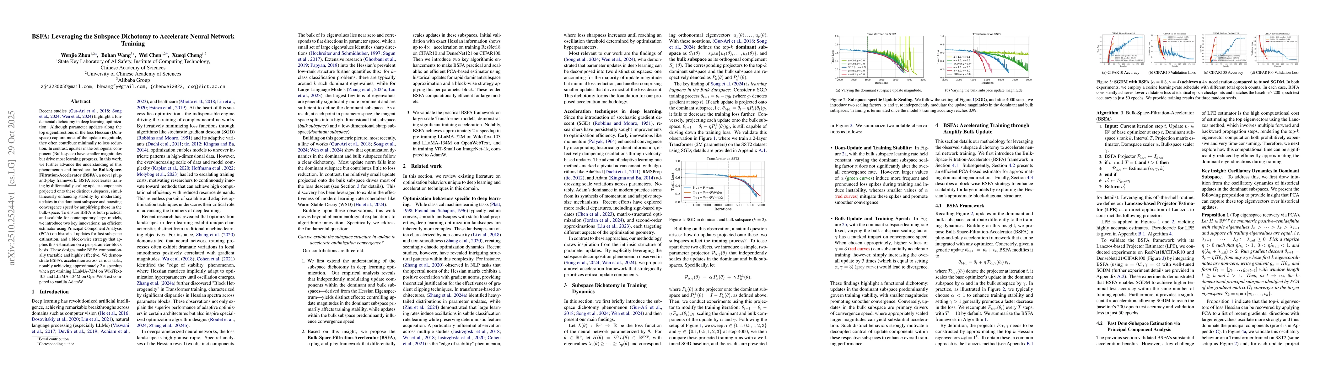 Thumbnail for BSFA: Leveraging the Subspace Dichotomy to Accelerate Neural Network
  Training