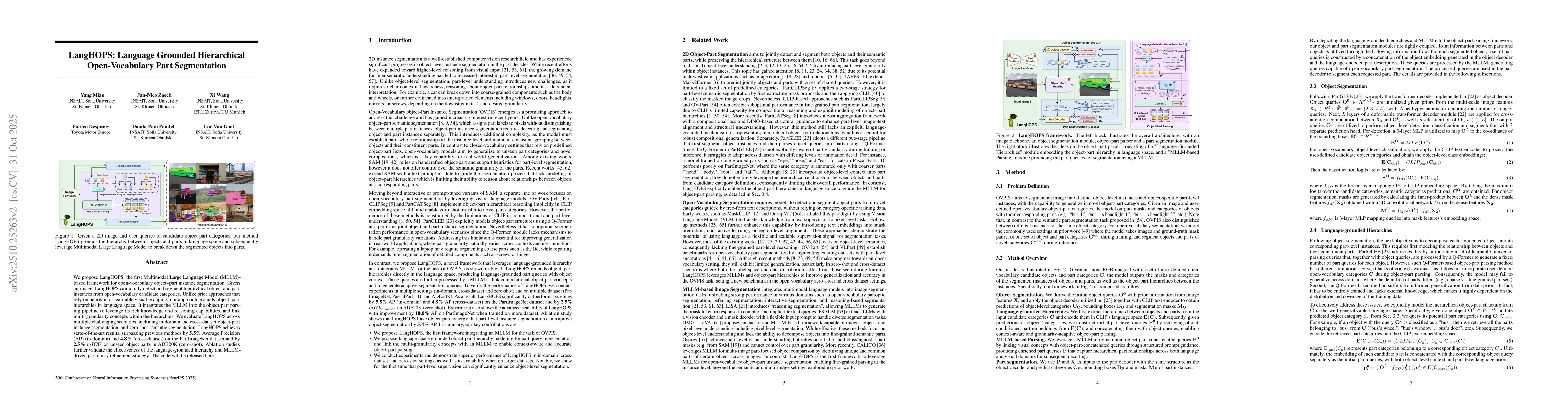 Thumbnail for LangHOPS: Language Grounded Hierarchical Open-Vocabulary Part
  Segmentation