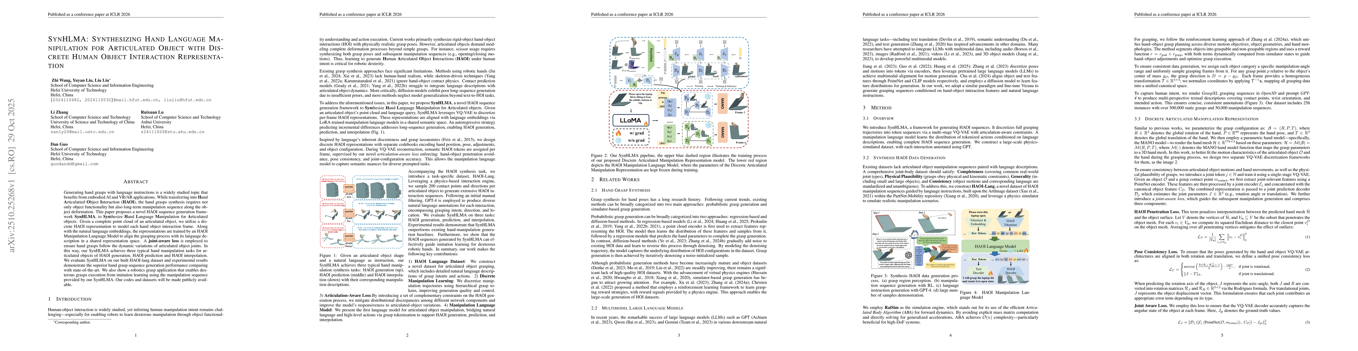 Thumbnail for SynHLMA:Synthesizing Hand Language Manipulation for Articulated Object
  with Discrete Human Object Interaction Representation