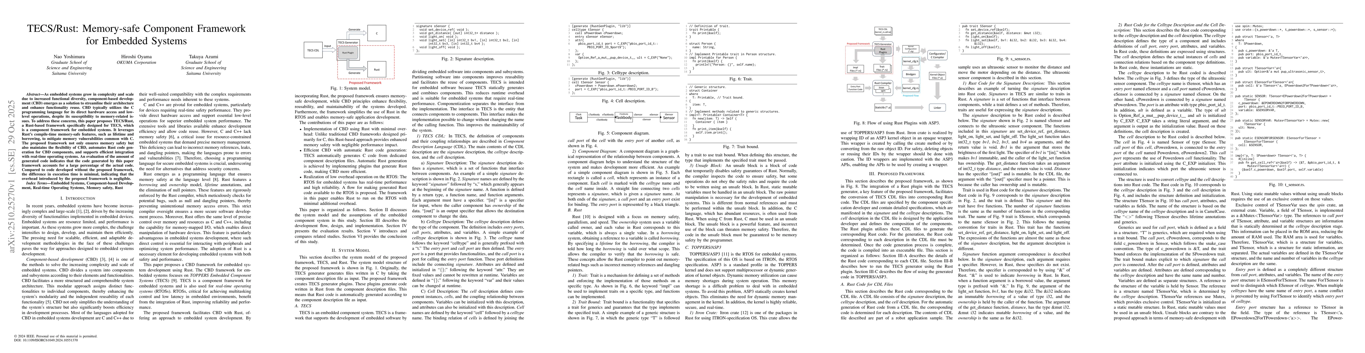 Thumbnail for TECS/Rust: Memory-safe Component Framework for Embedded Systems