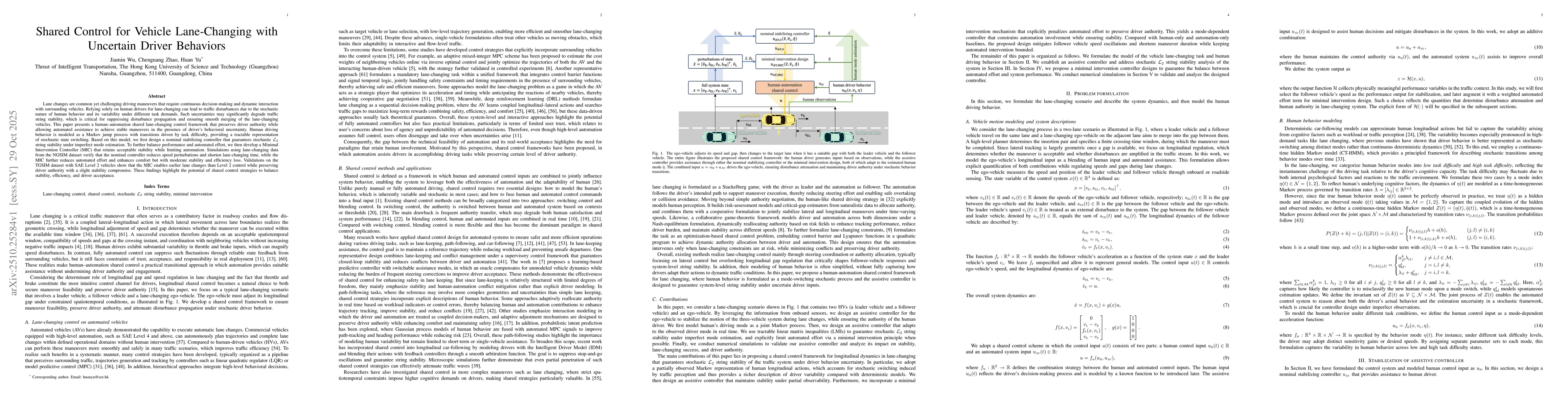 Thumbnail for Shared Control for Vehicle Lane-Changing with Uncertain Driver Behaviors