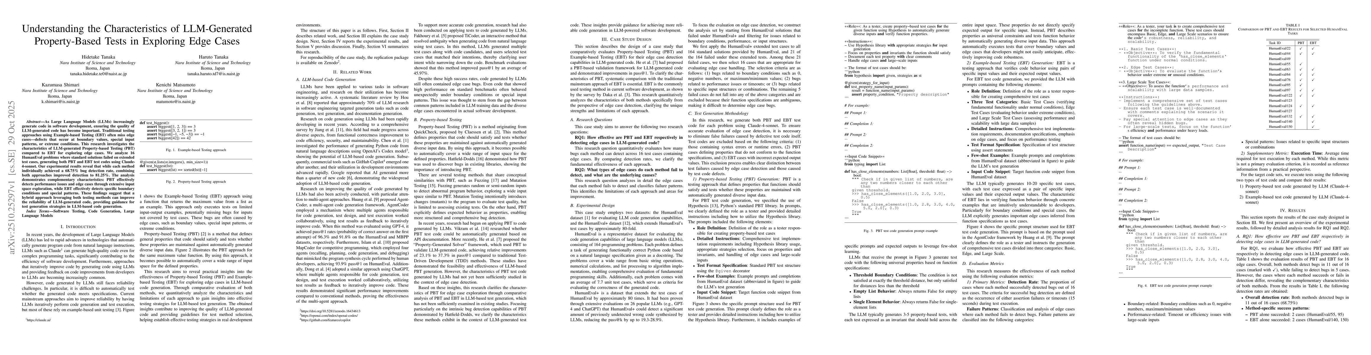 Thumbnail for Understanding the Characteristics of LLM-Generated Property-Based Tests
  in Exploring Edge Cases