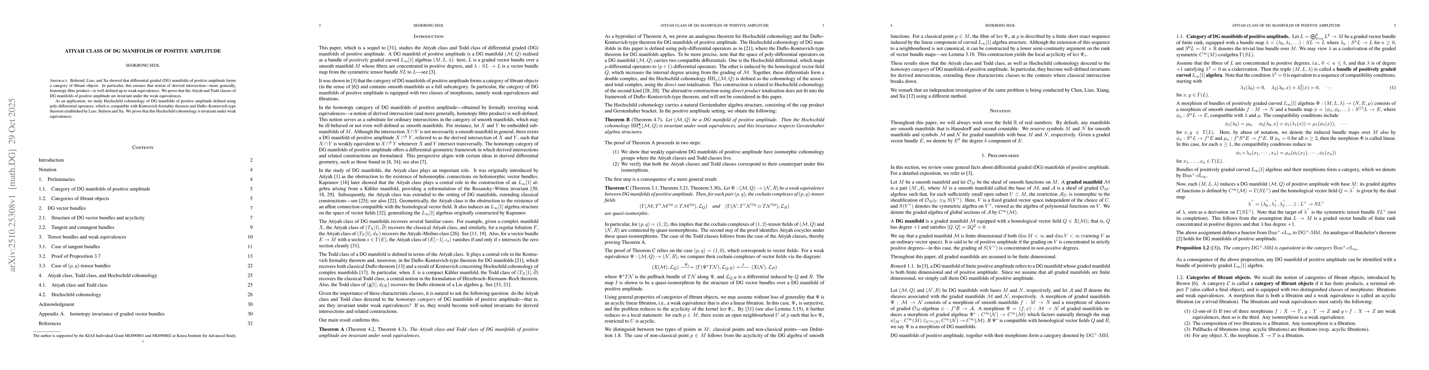 Thumbnail for Atiyah class of DG manifolds of positive amplitude