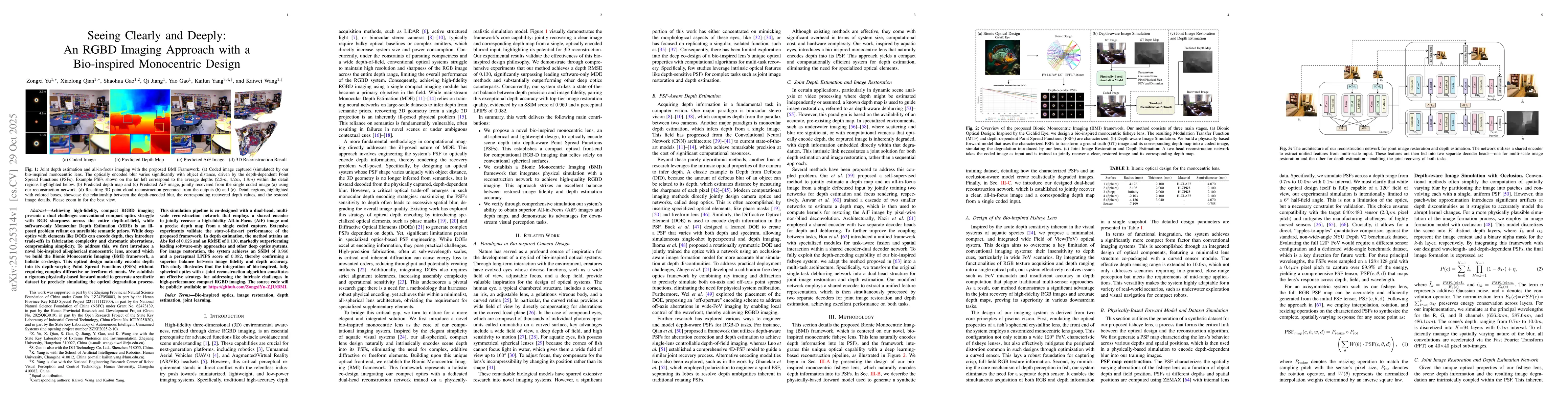 Thumbnail for Seeing Clearly and Deeply: An RGBD Imaging Approach with a Bio-inspired
  Monocentric Design