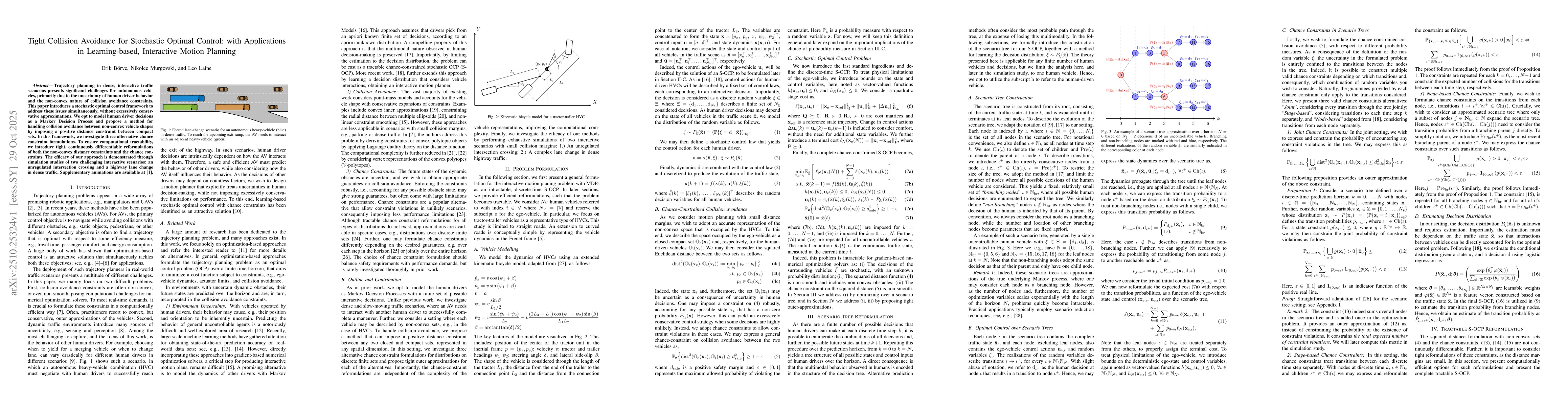 Thumbnail for Tight Collision Avoidance for Stochastic Optimal Control: with
  Applications in Learning-based, Interactive Motion Planning