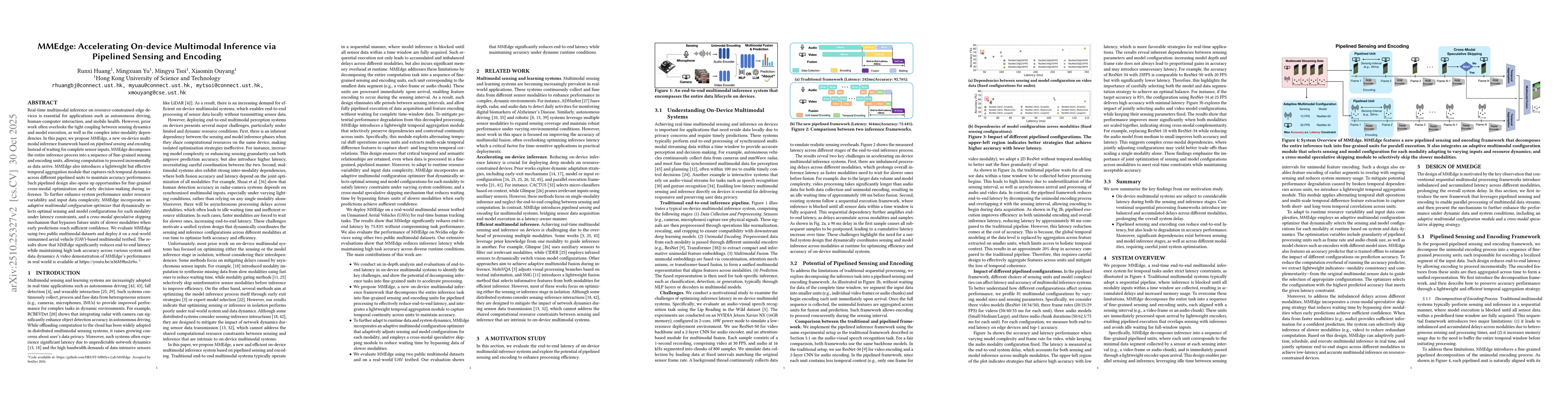 Thumbnail for MMEdge: Accelerating On-device Multimodal Inference via Pipelined
  Sensing and Encoding