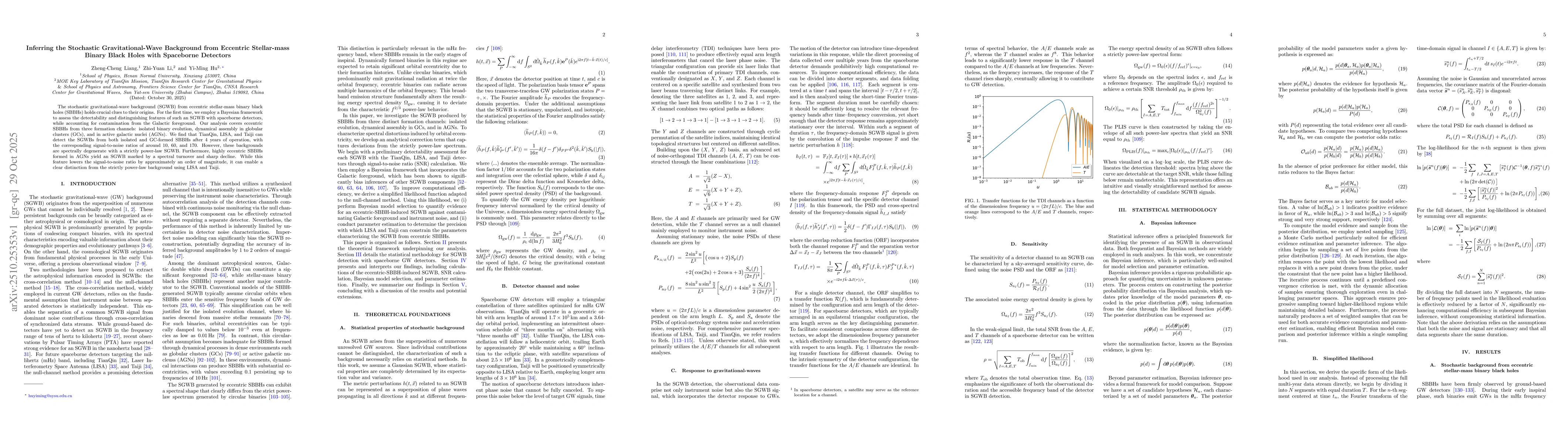 Thumbnail for Inferring the Stochastic Gravitational-Wave Background from Eccentric
  Stellar-mass Binary Black Holes with Spaceborne Detectors