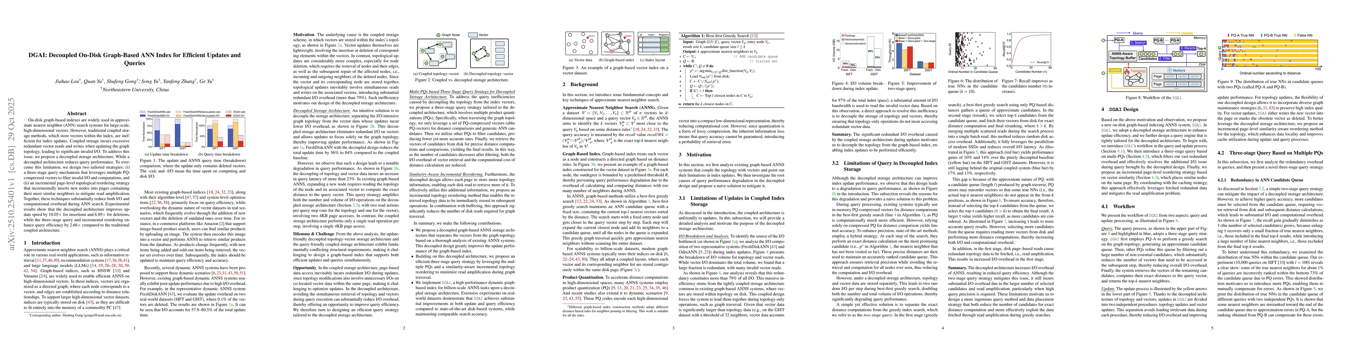 Thumbnail for DGAI: Decoupled On-Disk Graph-Based ANN Index for Efficient Updates and
  Queries