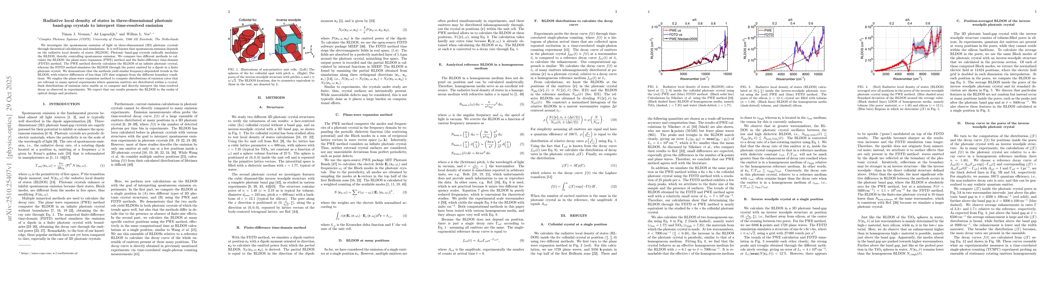 Thumbnail for Radiative local density of states in three-dimensional photonic band-gap
  crystals to interpret time-resolved emission