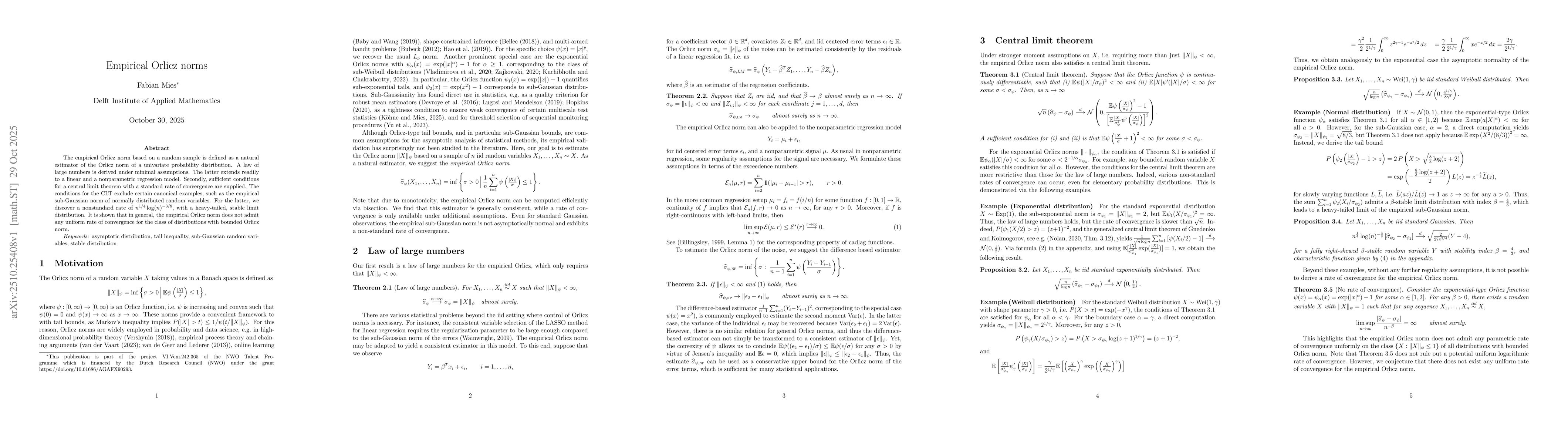 Thumbnail for Empirical Orlicz norms