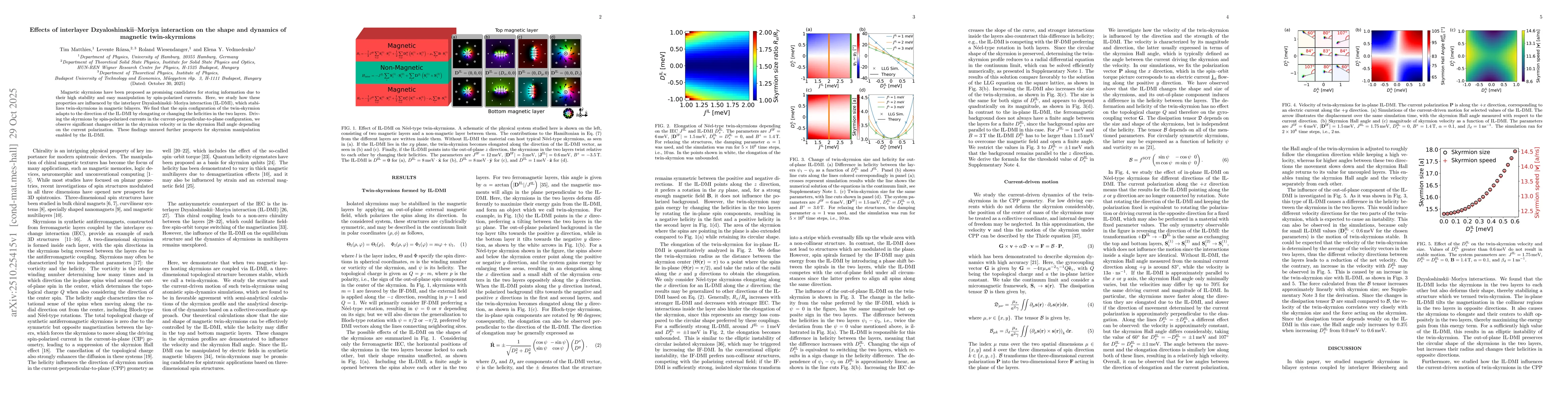 Thumbnail for Effects of interlayer Dzyaloshinskii-Moriya interaction on the shape and
  dynamics of magnetic twin-skyrmions