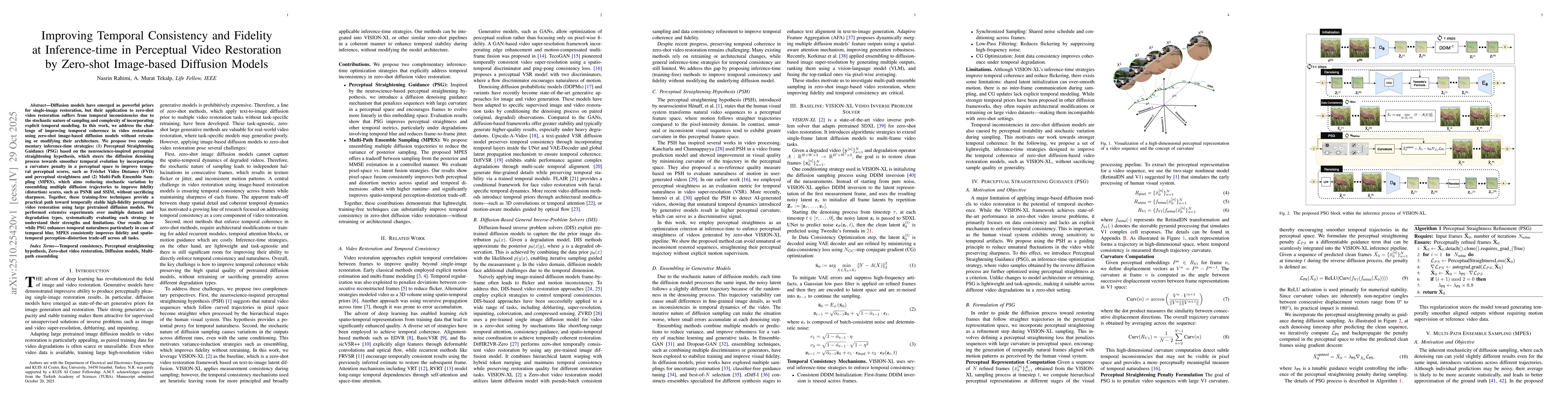 Thumbnail for Improving Temporal Consistency and Fidelity at Inference-time in
  Perceptual Video Restoration by Zero-shot Image-based Diffusion Models