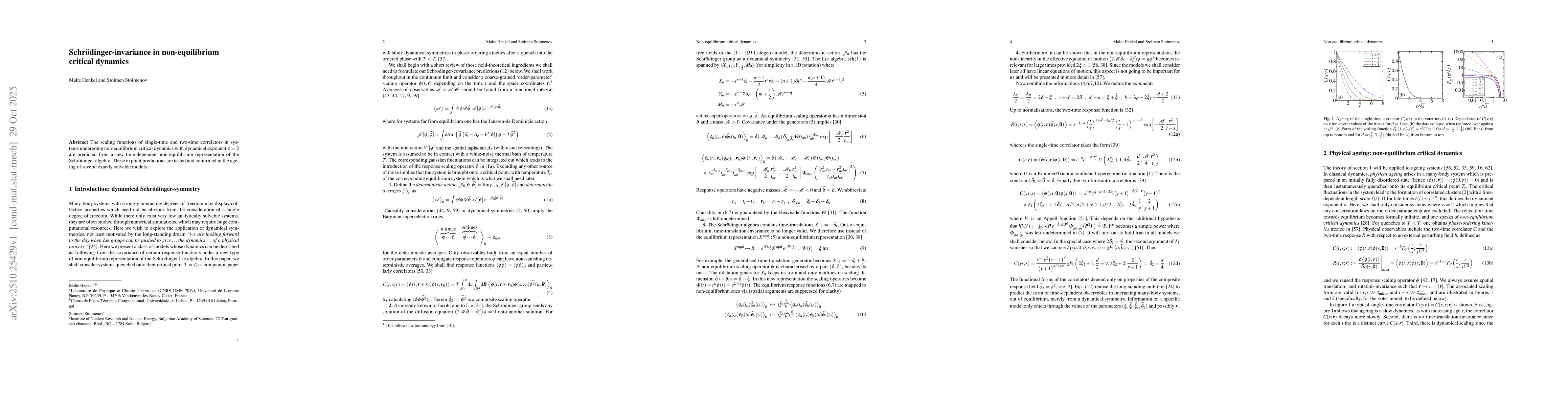 Thumbnail for Schrödinger-invariance in non-equilibrium critical dynamics