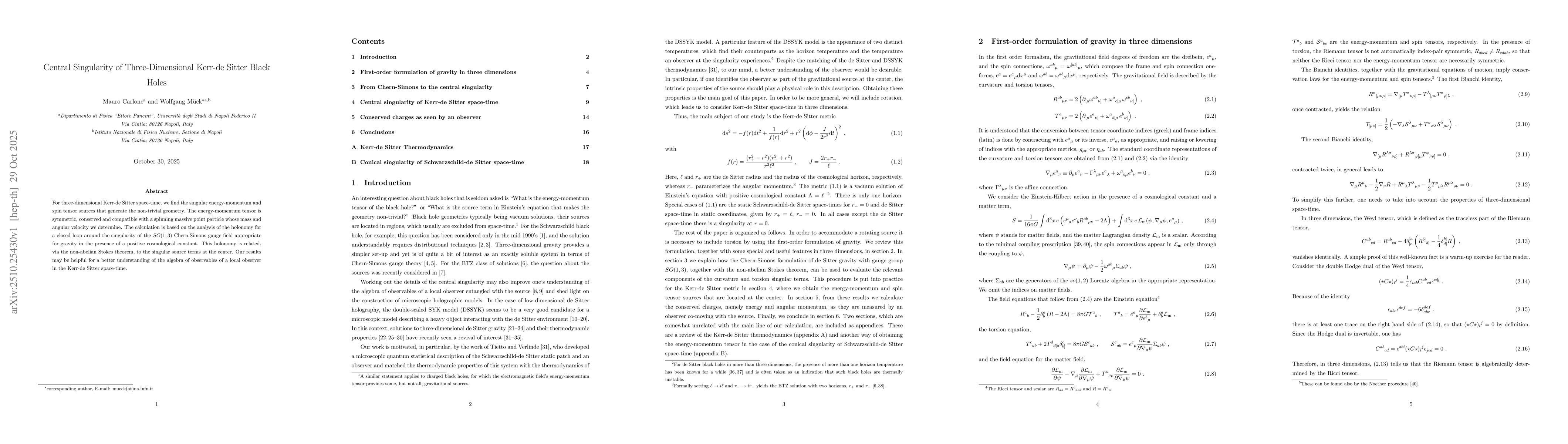 Thumbnail for Central Singularity of Three-Dimensional Kerr-de Sitter Black Holes