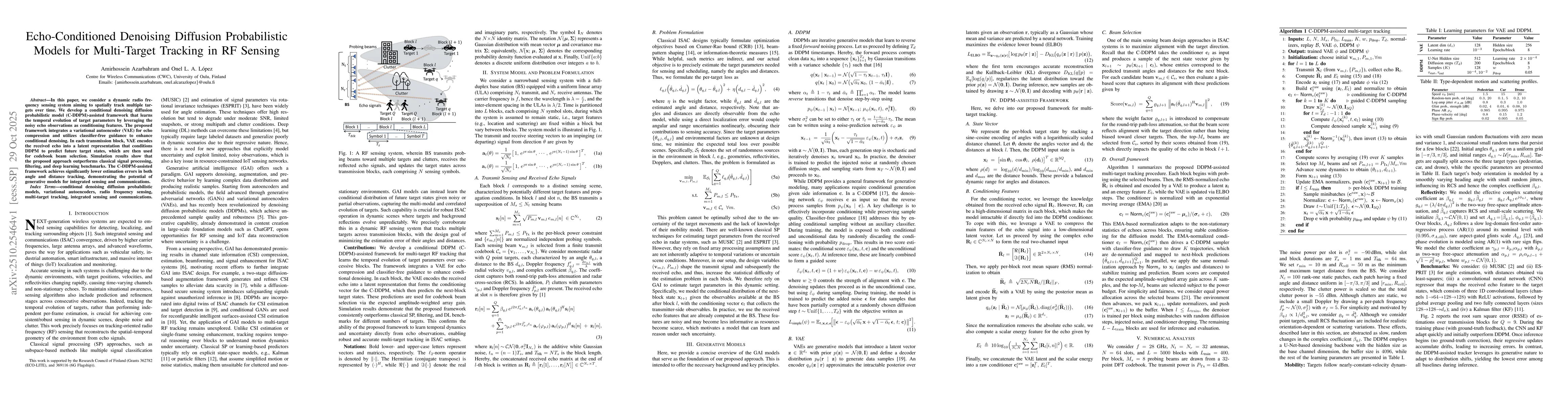 Thumbnail for Echo-Conditioned Denoising Diffusion Probabilistic Models for
  Multi-Target Tracking in RF Sensing